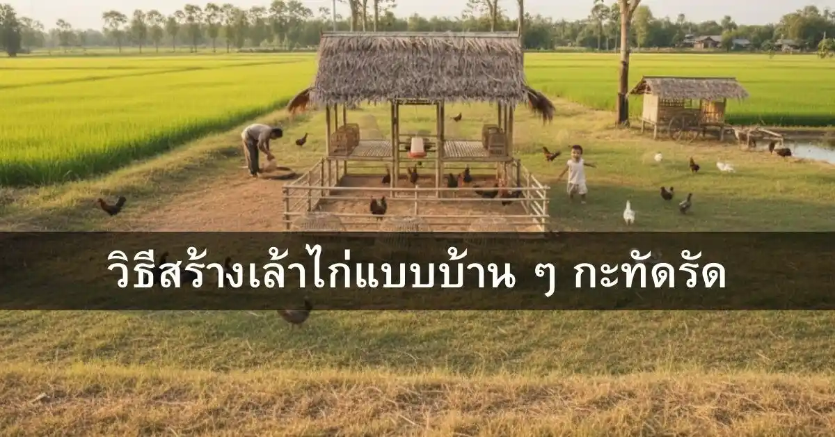 วิธีสร้างเล้าไก่แบบบ้านๆ ยกพื้น งบประหยัด เย็นสบาย